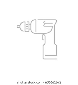 Drill vector icon. Illustration isolated for graphic and web design.