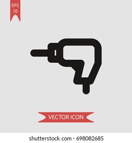 Drill vector icon, illustration symbol