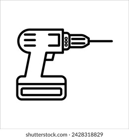 Drillvektorsymbol. Isolierte Illustration für Grafik- und Webdesign.