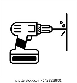 Drill vector icon. Isolated illustration for graphic and web design.