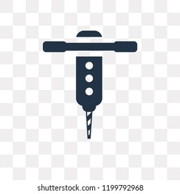 Drill vector icon isolated on transparent background, Drill transparency concept can be used web and mobile