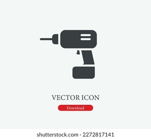 Drill vector icon. Symbol in Line Art Style for Design, Presentation, Website or Mobile Apps Elements, Logo. Drill symbol illustration. Pixel vector graphics - Vector
