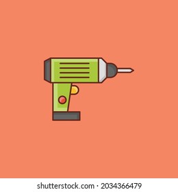 drill Vector illustration on a transparent background. Premium quality symbols. Vector Line Flat color  icon for concept and graphic design.