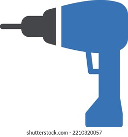 ilustración del vector de taladro en un fondo transparente. Símbolos de calidad superior. Iconos vectoriales de glifos para diseño de conceptos y gráficos. 

