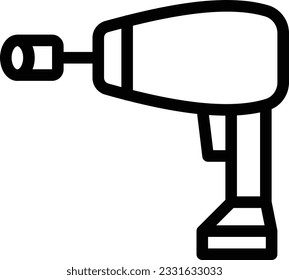 ilustración del vector de taladro en un fondo transparente. Símbolos de calidad premium. Icono vectorial de trazo para el concepto y diseño gráfico.