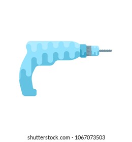 Drill vector illustration symbol object. Flat icon style concept design