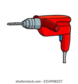 drill vector illustration,isolated on white background,top view