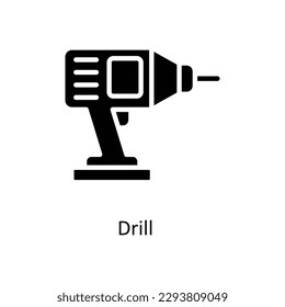 Drill Vector  Solid Icons. Simple stock illustration stock