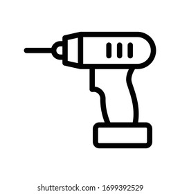 drill vector thin line icon 
