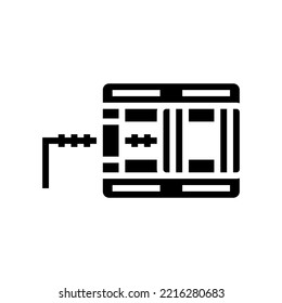 drill vice glyph icon vector. drill vice sign. isolated symbol illustration