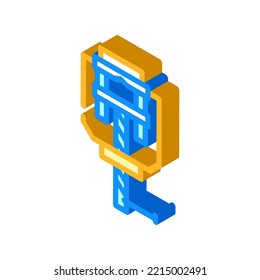 drill vice isometric icon vector. drill vice sign. isolated symbol illustration