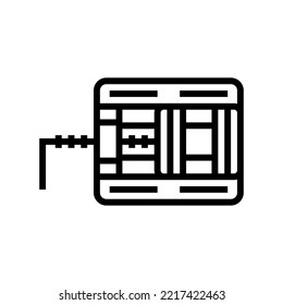 drill vice line icon vector. drill vice sign. isolated contour symbol black illustration