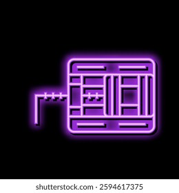 drill vice neon light sign vector. drill vice illustration