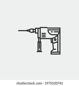 Driller vector icon illustration sign