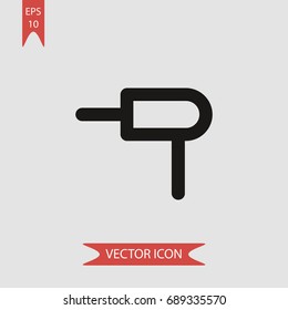 Driller vector icon, illustration symbol