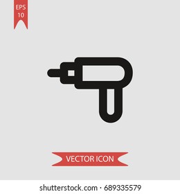 Driller vector icon, illustration symbol