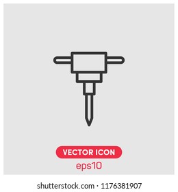 Driller vector icon illustration.Light backround.Premium quality.