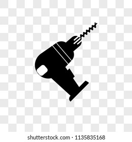 Driller vector icon on transparent background, Driller icon
