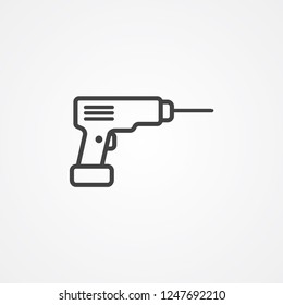 Driller vector icon sign symbol