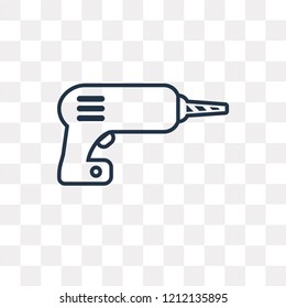 Driller vector outline icon isolated on transparent background, high quality linear Driller transparency concept can be used web and mobile