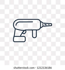 Driller vector outline icon isolated on transparent background, high quality linear Driller transparency concept can be used web and mobile