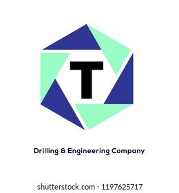 Drilling and Engineering logo vector. Abstract symbol. Construction icon