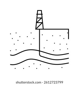 drilling fluids line icon vector. drilling fluids sign. isolated contour symbol black illustration