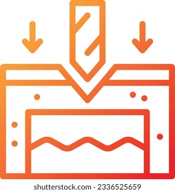 Drilling Gradient Icon - Single Icon, Vector