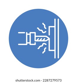 Drilling сolor line icon. Metal work. Pictogram for web page.