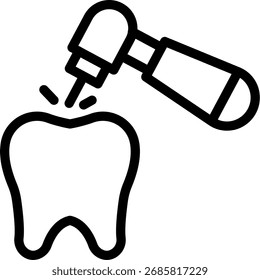 Línea de perforación Icon Diseño de Vector
