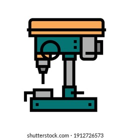 vector de icono de color de máquina de perforación. signo de máquina de perforación. ilustración de símbolo aislado