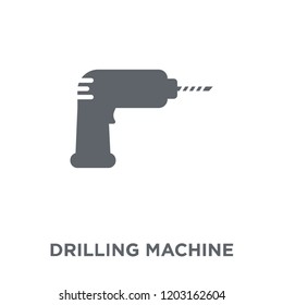 Drilling machine icon. Drilling machine design concept from  collection. Simple element vector illustration on white background.