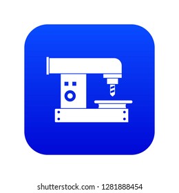 Drilling machine icon digital blue for any design isolated on white vector illustration