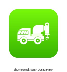 Drilling machine icon digital green for any design isolated on white vector illustration