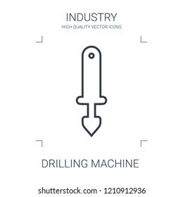 drilling machine icon. high quality line drilling machine icon on white background. from industry collection flat trendy vector drilling machine symbol. use for web and mobile