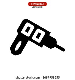drilling machine icon or logo isolated sign symbol vector illustration - high quality black style vector icons
