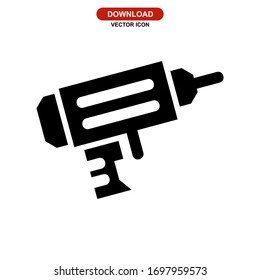 Icono de máquina de perforación o logotipo símbolo de signo aislado ilustración vectorial - iconos vectoriales de estilo negro de alta calidad
