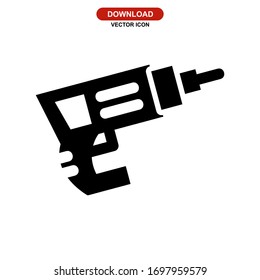 Icono de máquina de perforación o logotipo símbolo de signo aislado ilustración vectorial - iconos vectoriales de estilo negro de alta calidad
