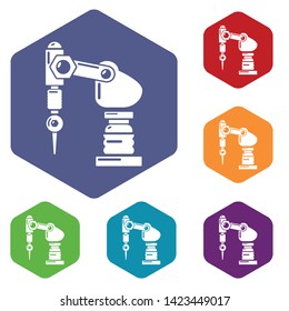 Drilling machine icon. Simple illustration of drilling machine vector icon for web.