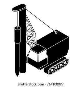 Drilling machine icon. Simple illustration of drilling machine vector icon for web design isolated on white background