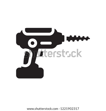 Drilling machine icon. Trendy Drilling machine logo concept on white background from Industry collection. Suitable for use on web apps, mobile apps and print media.