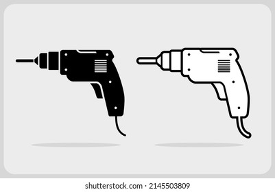 Drilling Machine Icon In Vector Illustration