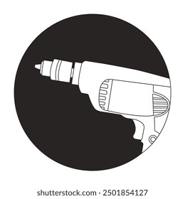 Drilling machine icon vector illustration symbol design