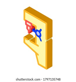 drilling machine isometric icon vector. drilling machine sign. isolated symbol illustration