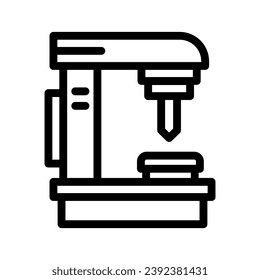 gráfico vectorial de ilustración de icono de línea de máquina de perforación. Ilustración de elemento simple gráfico vectorial, adecuado para aplicaciones, sitios web y presentaciones aisladas en fondo blanco