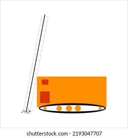 Drilling machine, line icon vector design and illustration with editable stroke