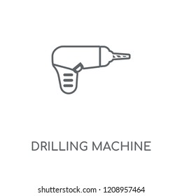 Drilling machine linear icon. Drilling machine concept stroke symbol design. Thin graphic elements vector illustration, outline pattern on a white background, eps 10.