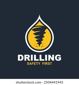 drilling machine logo. Drilling Mining logo. this logo suitable for oil business, drilling mining or companies