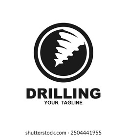 drilling machine logo. Drilling Mining logo. this logo suitable for oil business, drilling mining or companies