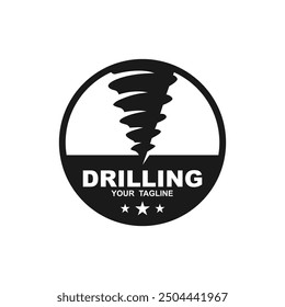 drilling machine logo. Drilling Mining logo. this logo suitable for oil business, drilling mining or companies